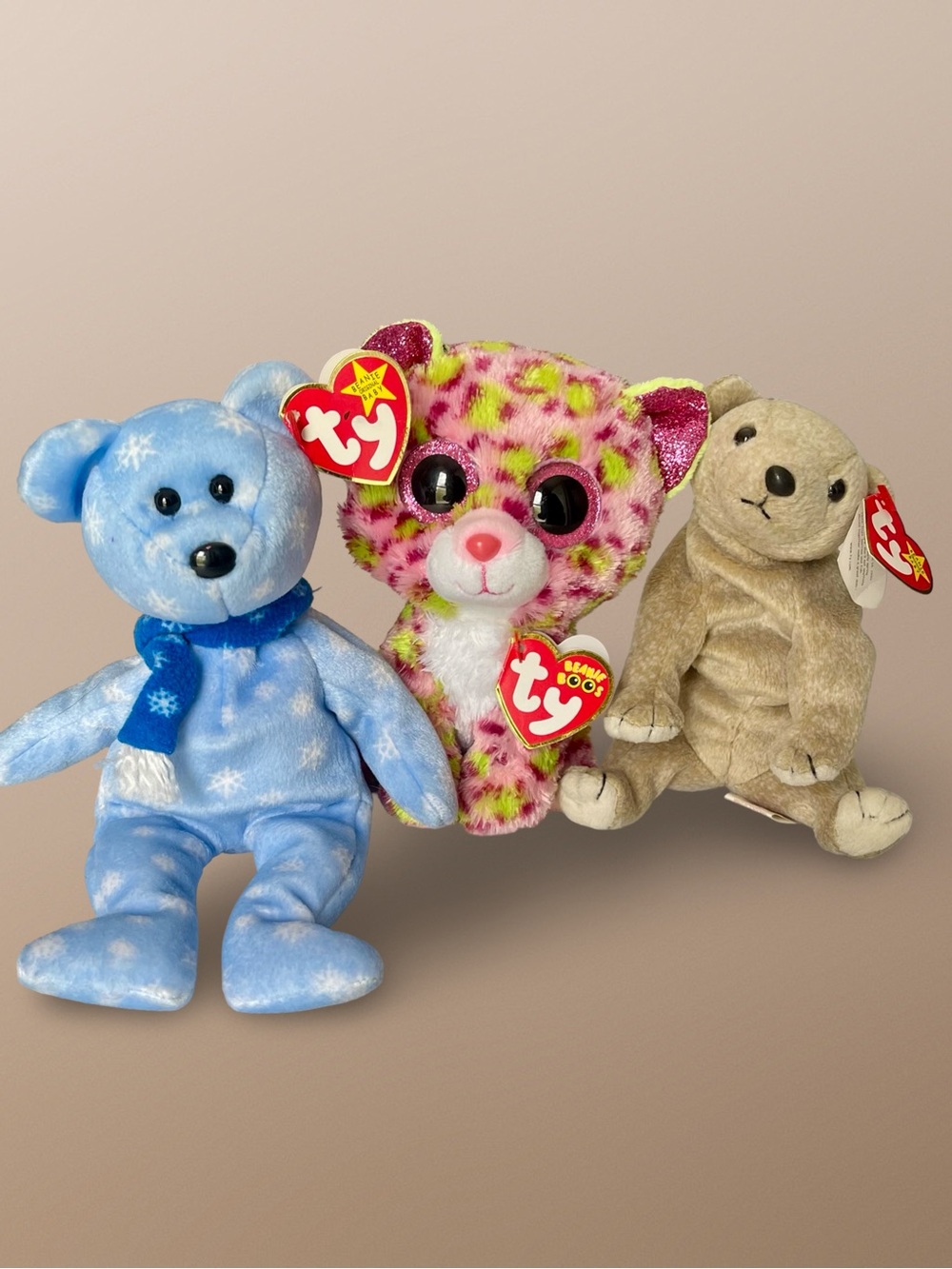 Vintage Ty Plush Collector's Lot - 3 Piece Bear & Boo Bundle